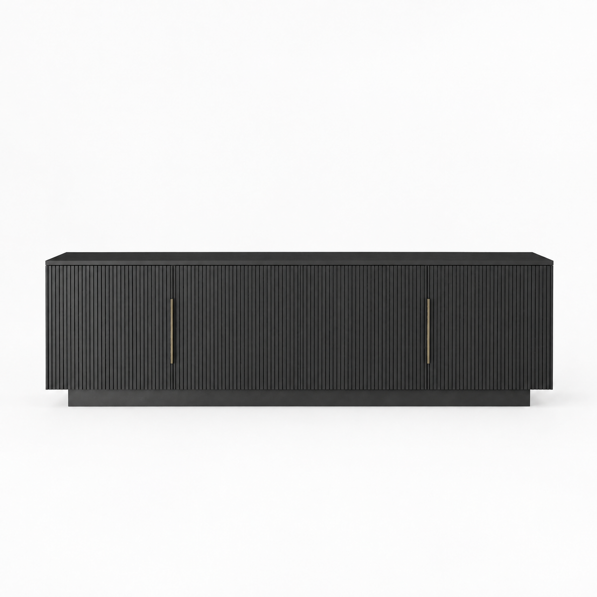 67" TV Stand with 16-Color LED Lights – Black — studio hero