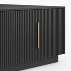 67" TV Stand with 16-Color LED Lights – Black — studio detail