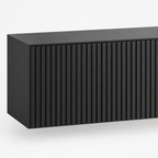 65" Floating LED TV Stand, Wall-Mounted – Black — studio detail
