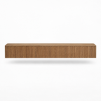 65" Floating LED TV Stand, Wall-Mounted – Wood — studio hero
