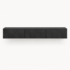 67" Floating LED TV Stand, Wall-Mounted – Black — studio hero