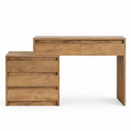 5-Drawer Computer Desk, Vintage Industrial – Rustic Brown — studio hero