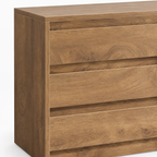 5-Drawer Computer Desk, Vintage Industrial – Rustic Brown — studio detail