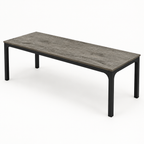Executive Computer Desk, Rectangular – Black/Gray — studio three-quarter
