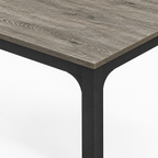 Executive Computer Desk, Rectangular – Black/Gray — studio detail