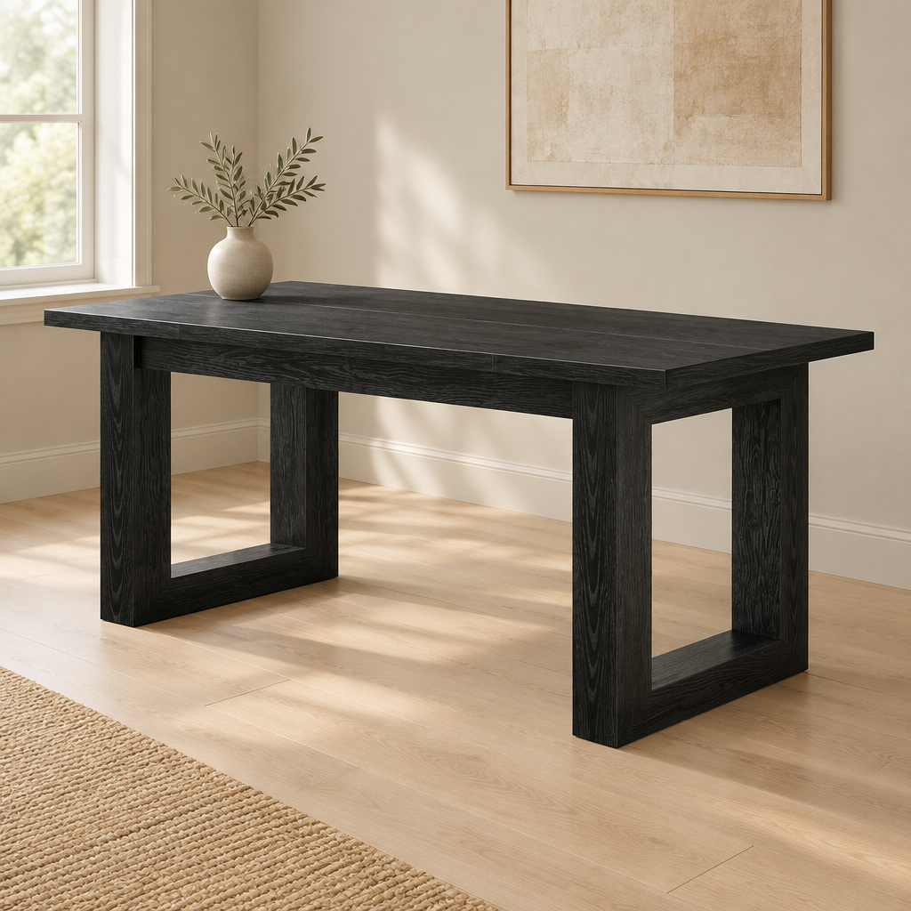 Minimalist Industrial Computer Desk, Home Office — office three-quarter right