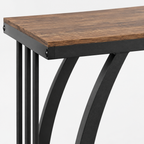 Industrial Computer Desk, Metal Frame – Brown/Black — studio detail