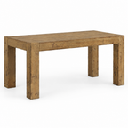 Rustic Wood Writing Desk, Home Office – Brown — studio side profile