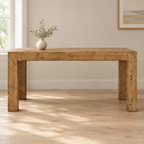 Rustic Wood Writing Desk, Home Office – Brown — office front