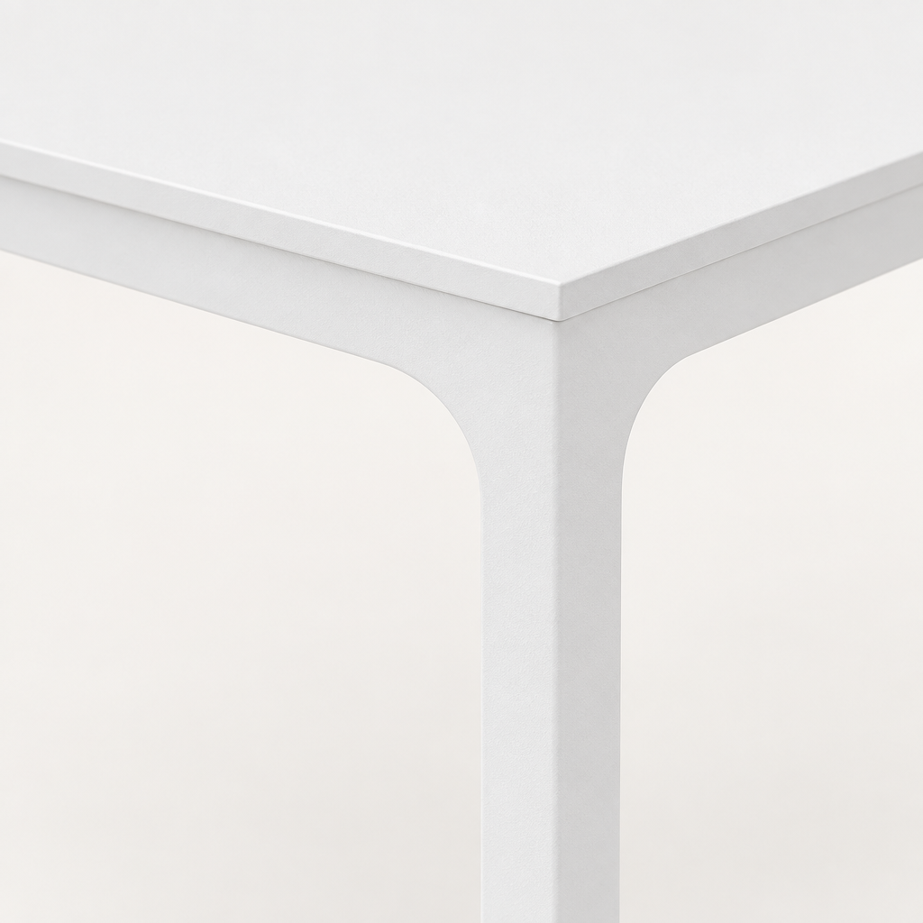 Dual-Workspace Computer Desk, Conference Table – White — studio detail