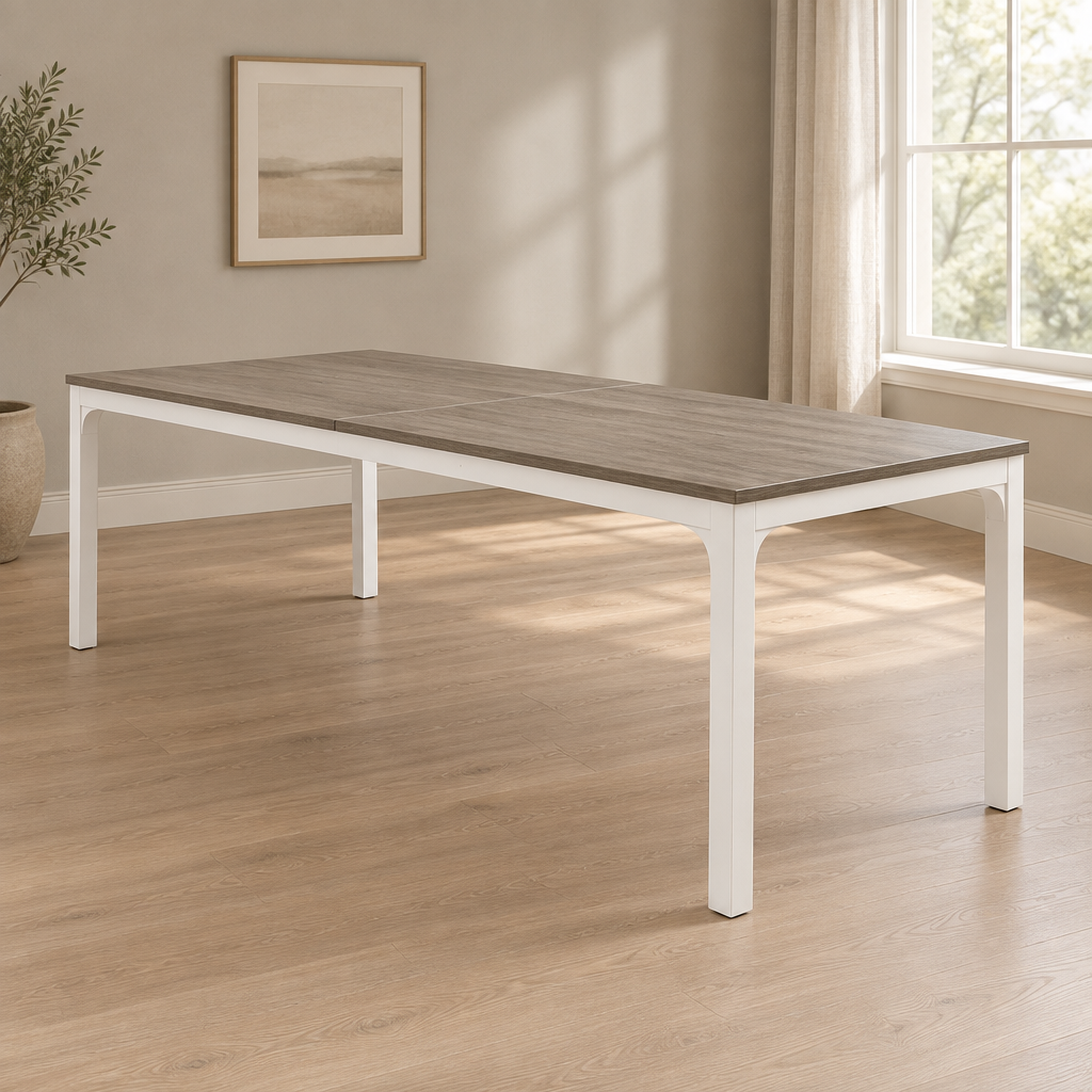 Extra-Long Conference Table & Writing Desk – Taupe — office three-quarter right