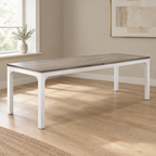 Extra-Long Conference Table & Writing Desk – Taupe — office three-quarter left