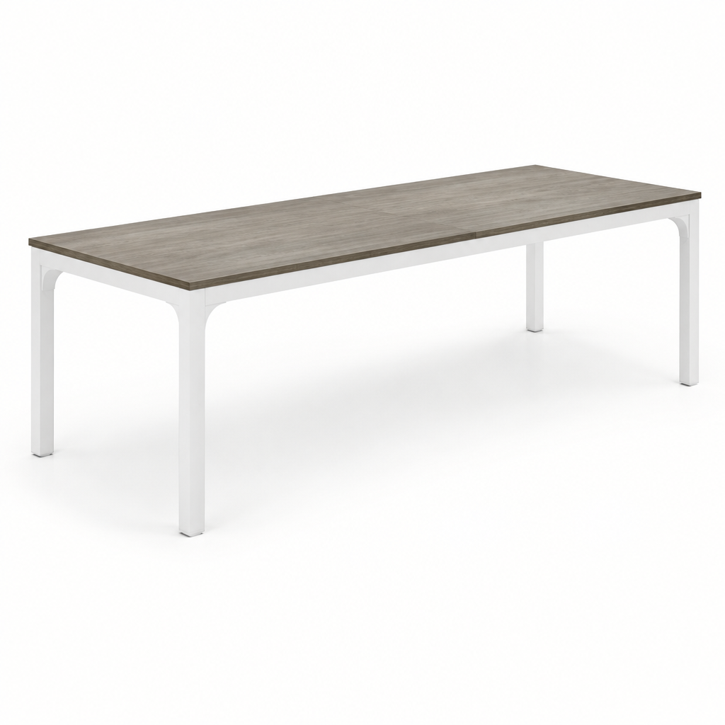 Extra-Long Conference Table & Writing Desk – Taupe — studio side profile
