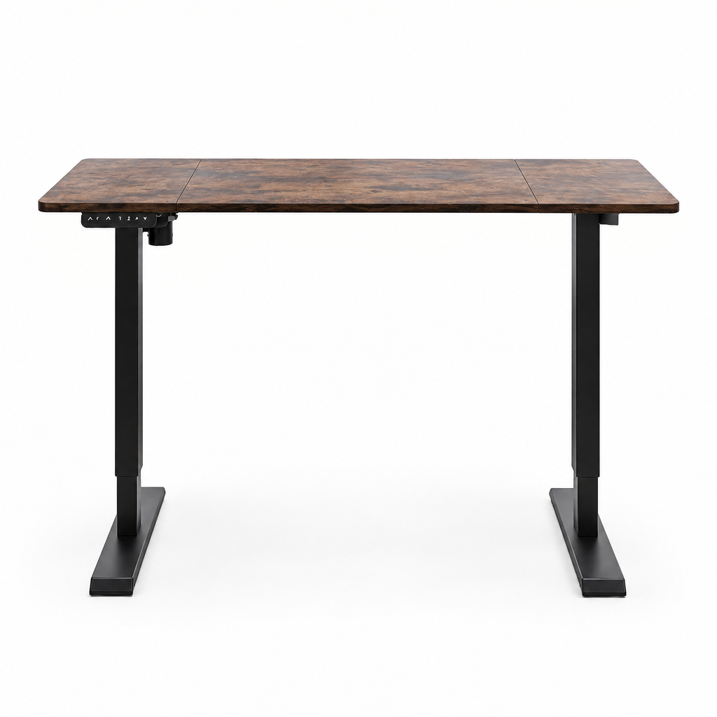 Electric Standing Desk, Height-Adjustable – Brown — studio hero
