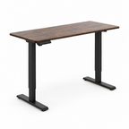 Electric Standing Desk, Height-Adjustable – Brown — studio side profile