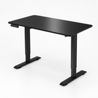 Electric Standing Desk, Height-Adjustable – Black — studio product photo, three-quarter view