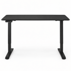 Electric Standing Desk, Height-Adjustable – Black — studio product photo, front view