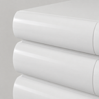 6-Drawer Dresser, Handleless Modern Chest – White — close-up detail of rounded drawer edge