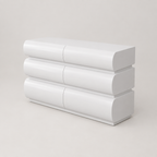 6-Drawer Dresser, Handleless Modern Chest – White — studio product photo, three-quarter view