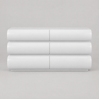 6-Drawer Dresser, Handleless Modern Chest – White — studio product photo, front view
