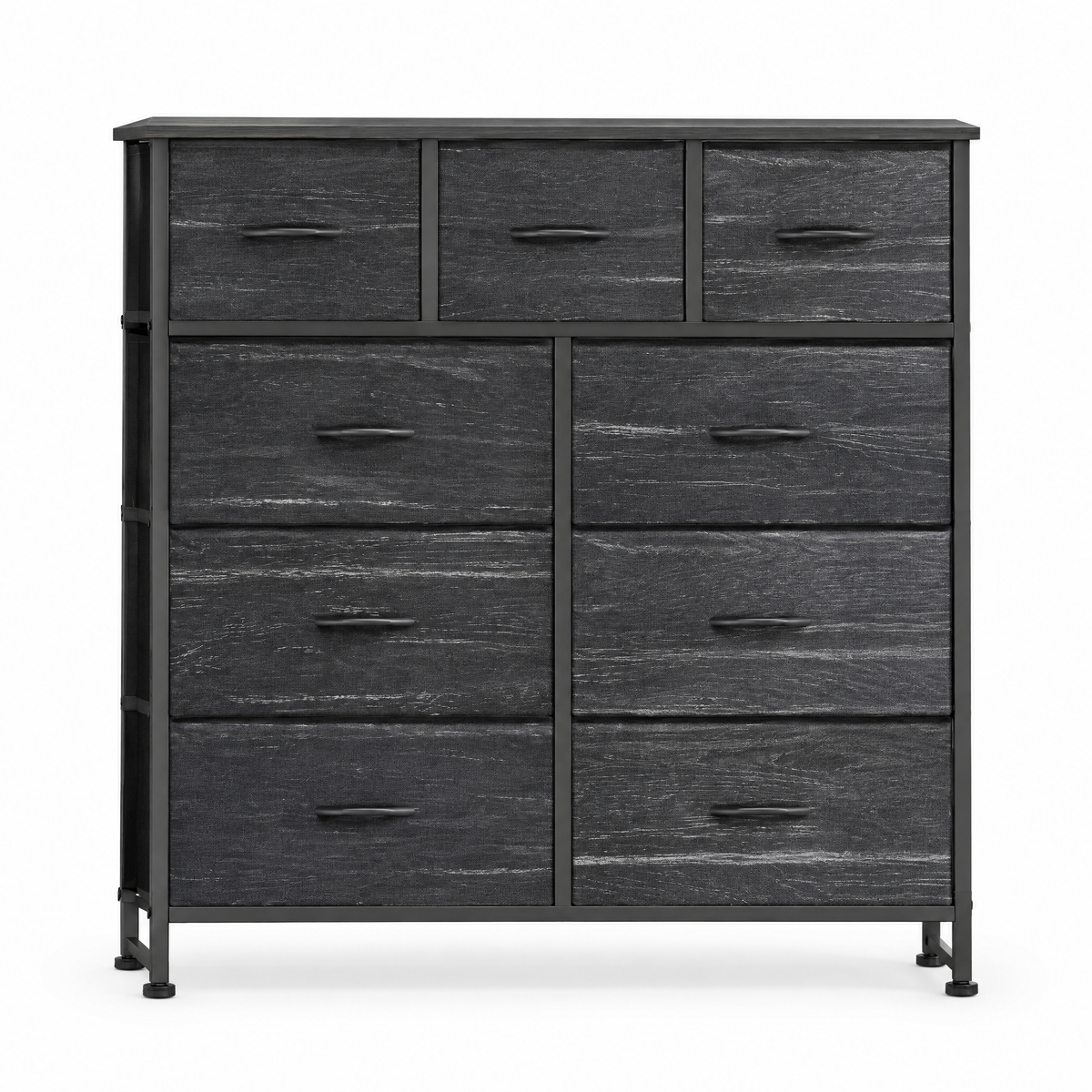 9-Drawer Fabric Dresser, Tall Chest Organizer — studio product photo, front view