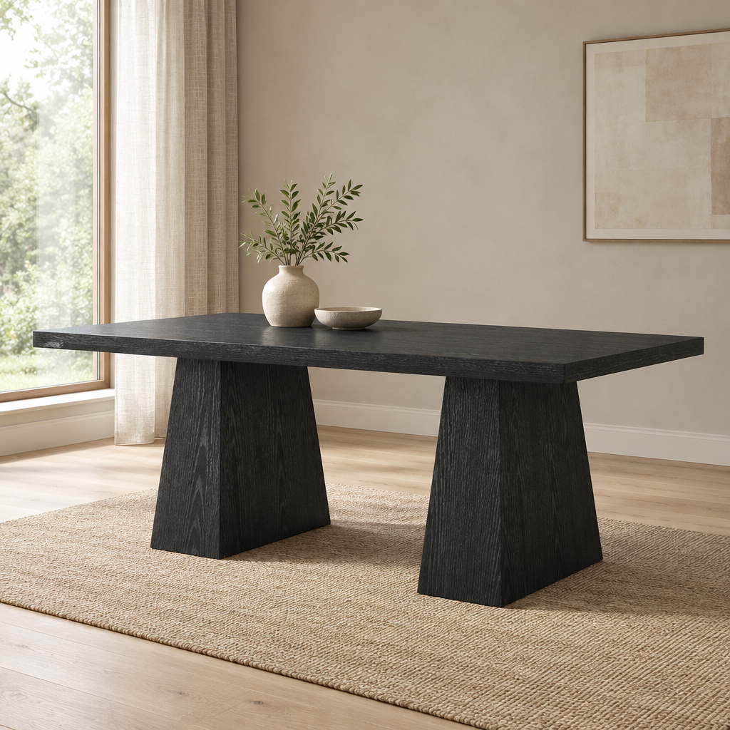 Everyday Dining Table, Kitchen — styled dining room, three-quarter left view