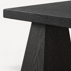Everyday Dining Table, Kitchen — close-up detail of tabletop edge and plinth leg