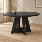 Modern Dining Table, Seats 4 — styled dining room, three-quarter left view