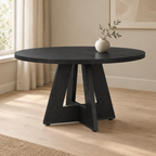 Modern Dining Table, Seats 4 — styled dining room, three-quarter right view