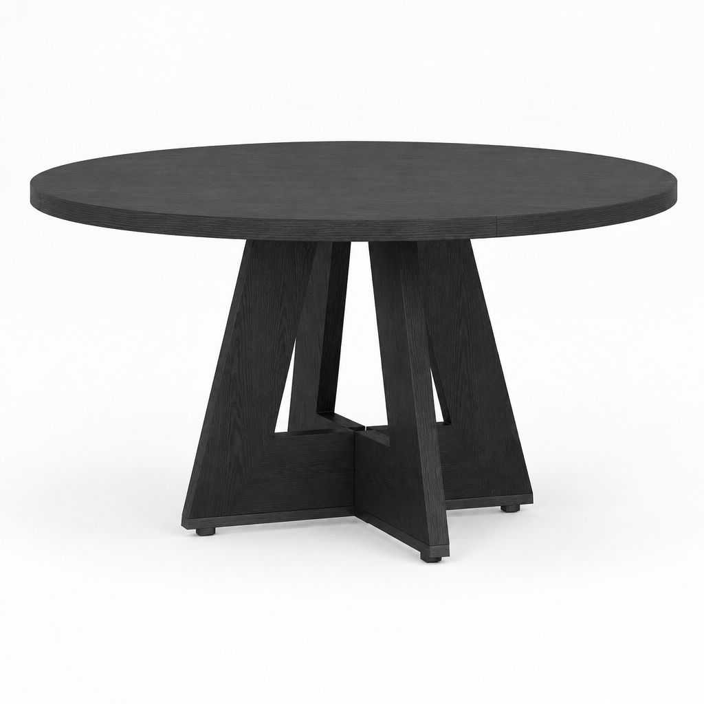 Modern Dining Table, Seats 4 — studio product photo, three-quarter view