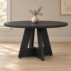 Modern Dining Table, Seats 4 — styled dining room, front view
