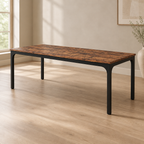 Rectangular Dining Table, Kitchen — styled dining room, three-quarter right view