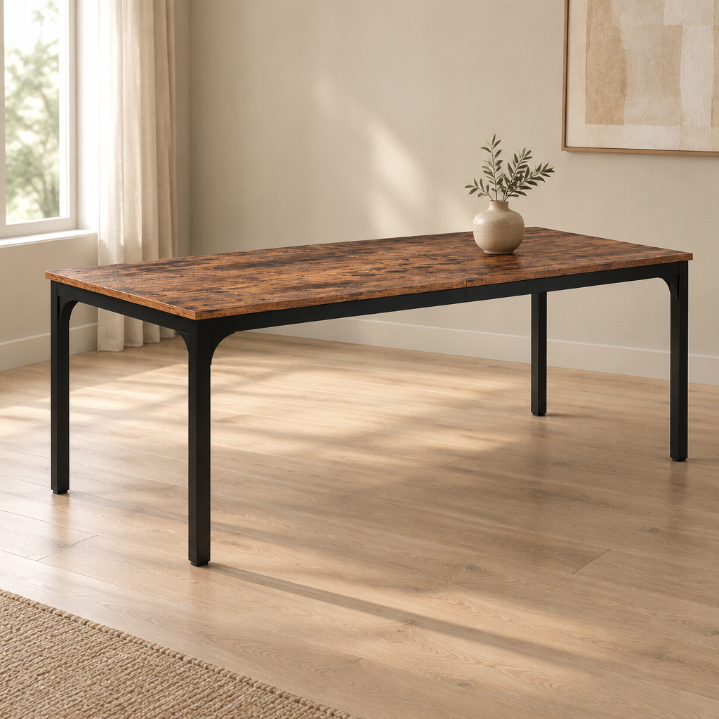 Rectangular Dining Table, Kitchen — styled dining room, three-quarter left view