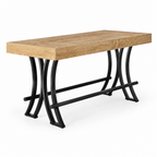 Counter-Height Dining Table with Footrest — studio product photo, side profile