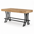 Counter-Height Dining Table with Footrest — studio product photo, three-quarter view