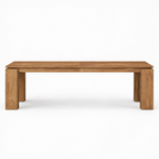 Extra-Long Dining Table for 6–8 – Gray — studio product photo, front view