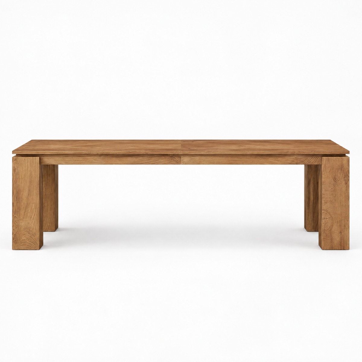 Extra-Long Dining Table for 6–8 – Gray — studio product photo, front view
