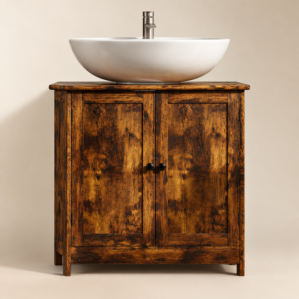 24" Under-Sink Bathroom Vanity Cabinet – Rustic Brown — studio hero