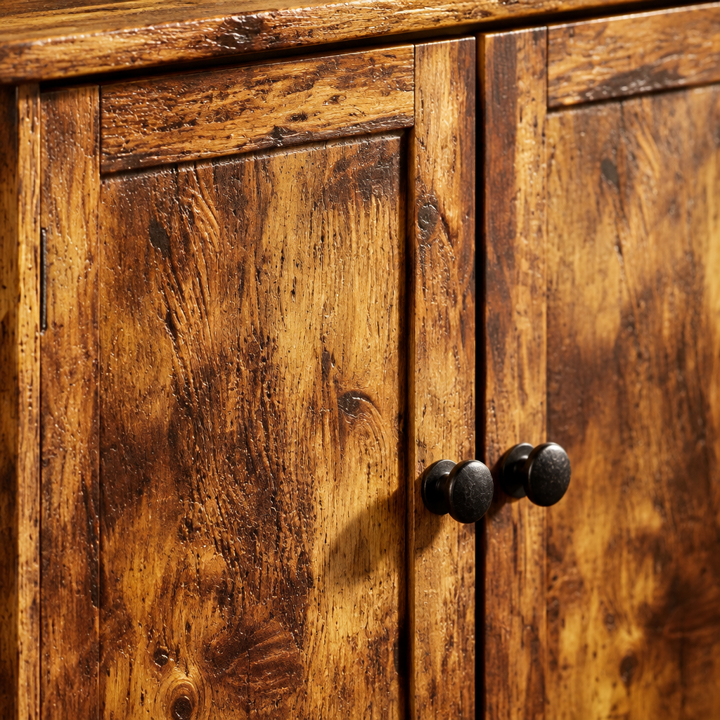 24" Under-Sink Bathroom Vanity Cabinet – Rustic Brown — studio detail